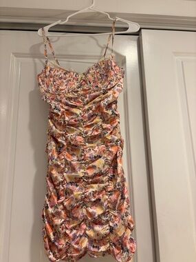 Victoria's Secret For Love & Lemons Floral Ruched Mini Dress